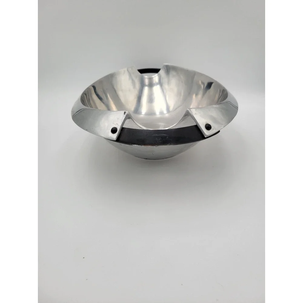 Dansk Rivet‎ Serving Bowl aluminum holloware Metal Modern discontinued 16